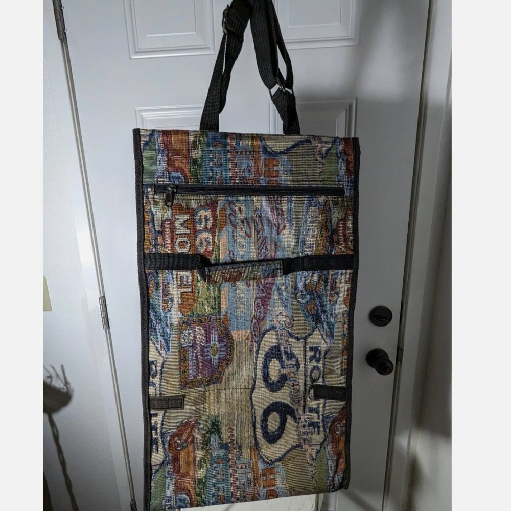 Travel Design Rolling Shopping Cart/Bag with Wheels /‎ Lightweight/ Big 20x12